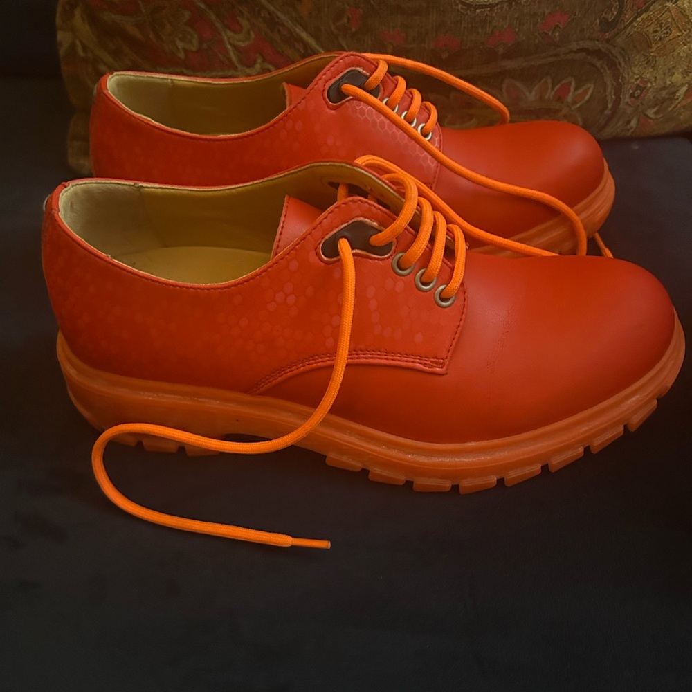John Fluevog Orange Shoes size 8 women’s - Picture 3 of 6